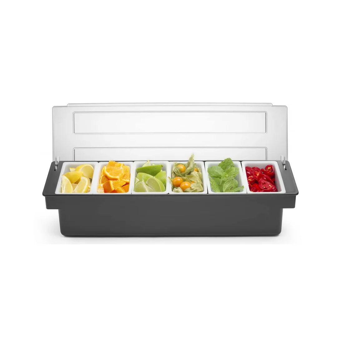 Pojemnik barmański na dodatki do drinków - 6 wkładów, Bar up, 480x150x(H)100mm — zdjęcie 6