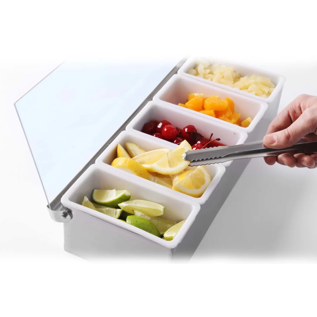 Pojemnik barmański na dodatki do drinków, Bar up, 5 kontenerów, 375x140x(H)90mm — zdjęcie 6