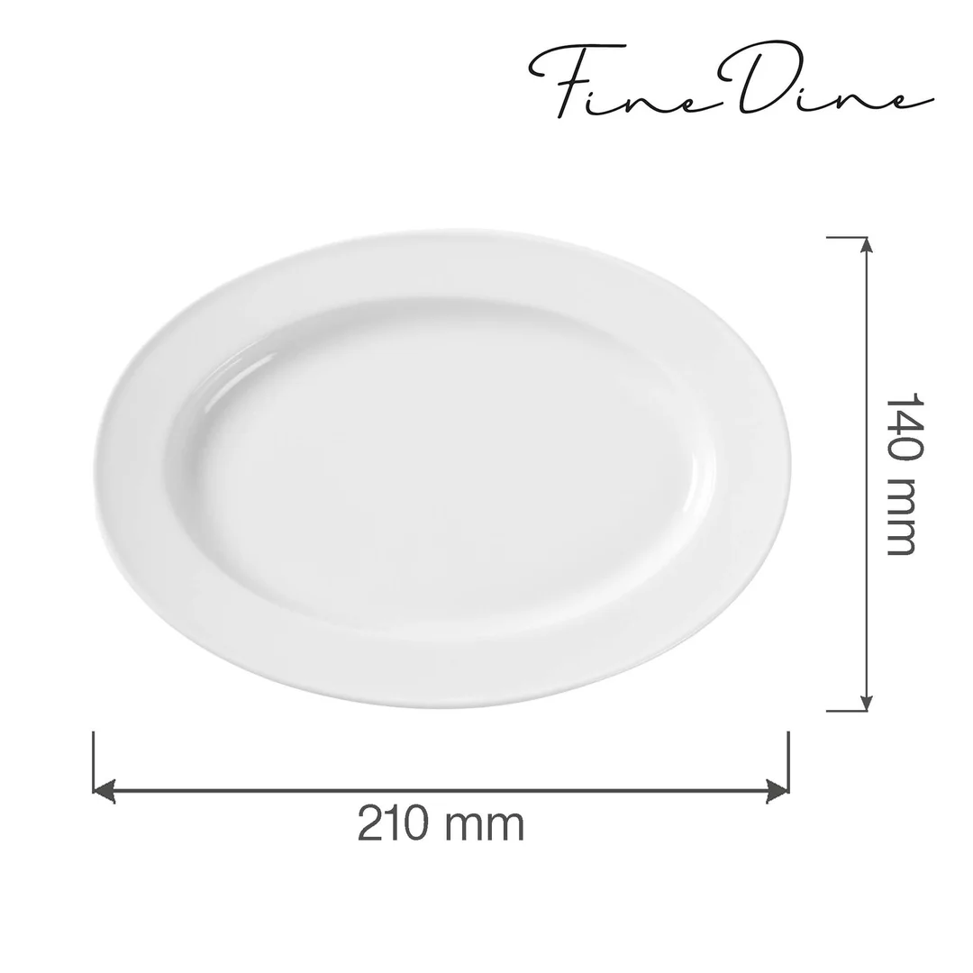 Półmisek owalny Bianco 210x140 mm — zdjęcie 2