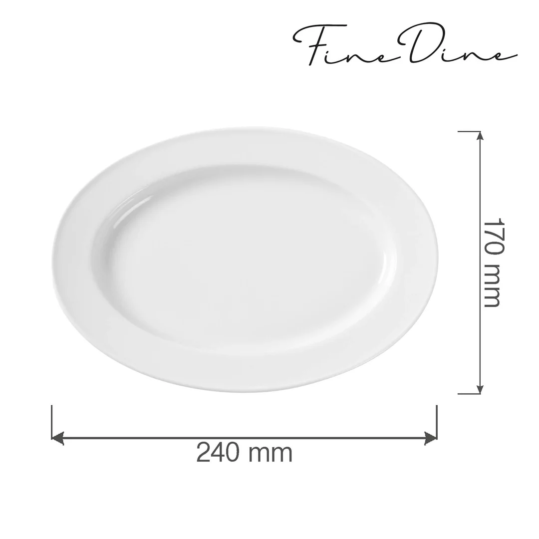 Półmisek owalny Bianco 240x170 mm — zdjęcie 3