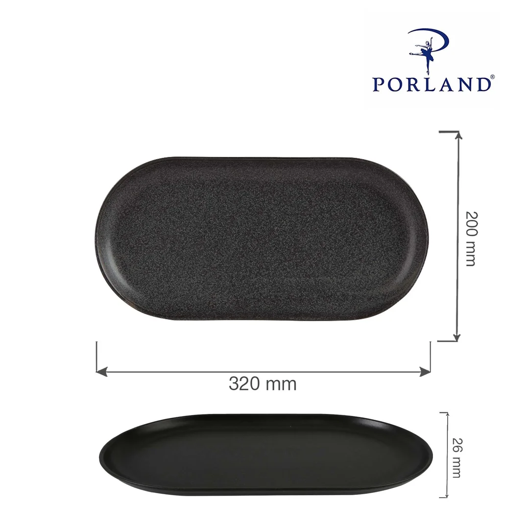 Półmisek owalny Coal 320x200 mm — zdjęcie 5