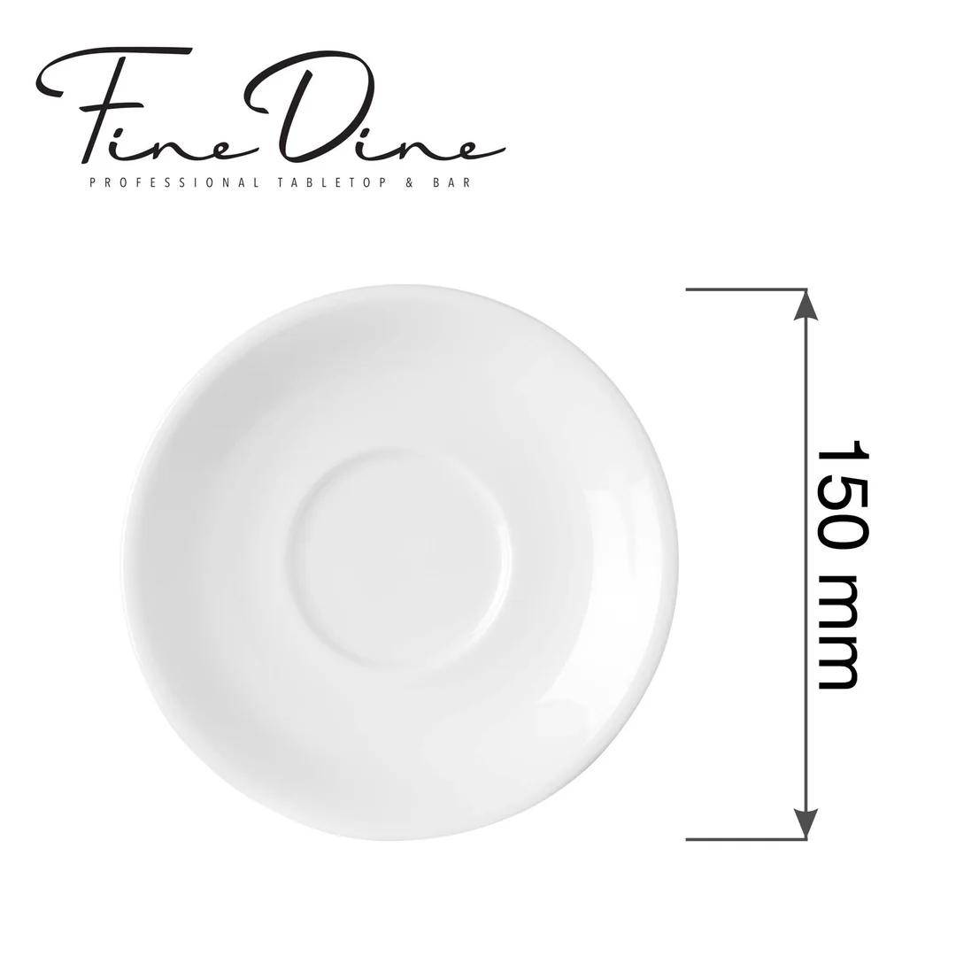 Spodek do filiżanki eleganckiej cappuccino Pure Bianco, 150mm — zdjęcie 2