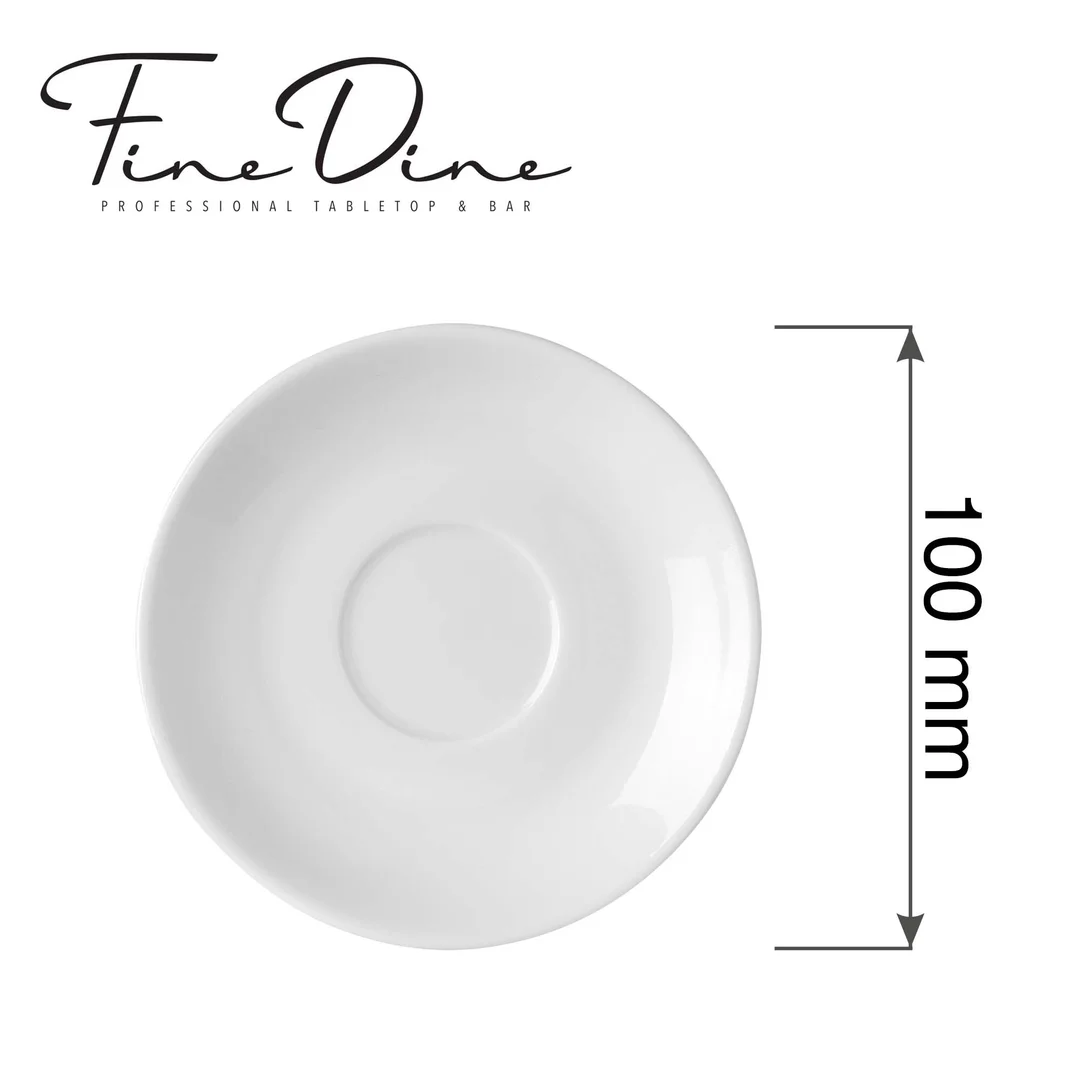 Spodek do filiżanki eleganckiej espresso Pure Bianco, 100mm — zdjęcie 2