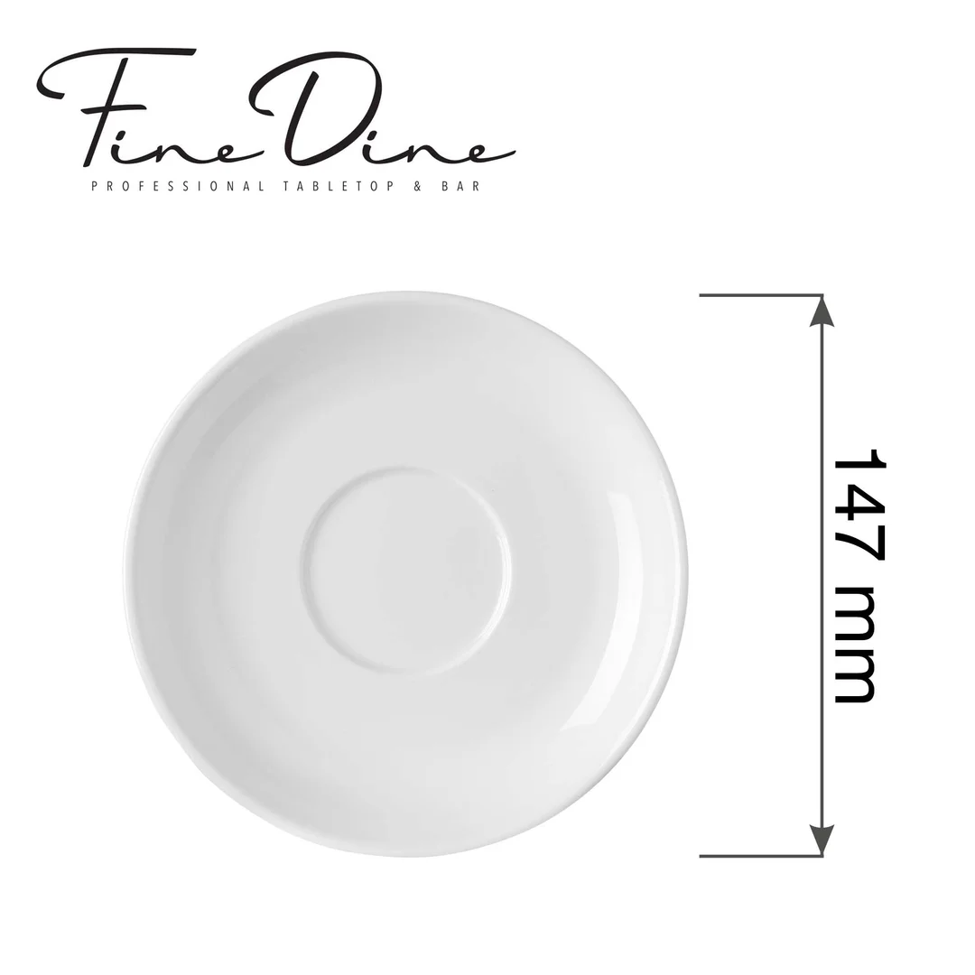 Spodek do filiżanki sztaplowalnej cappuccino Pure Bianco, 150mm — zdjęcie 2