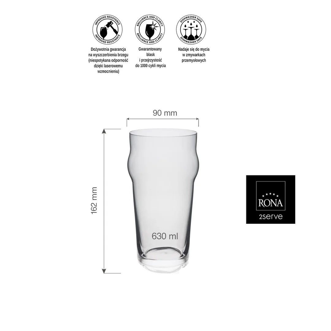 Szklanka do piwa Pinta, 630ml — zdjęcie 4