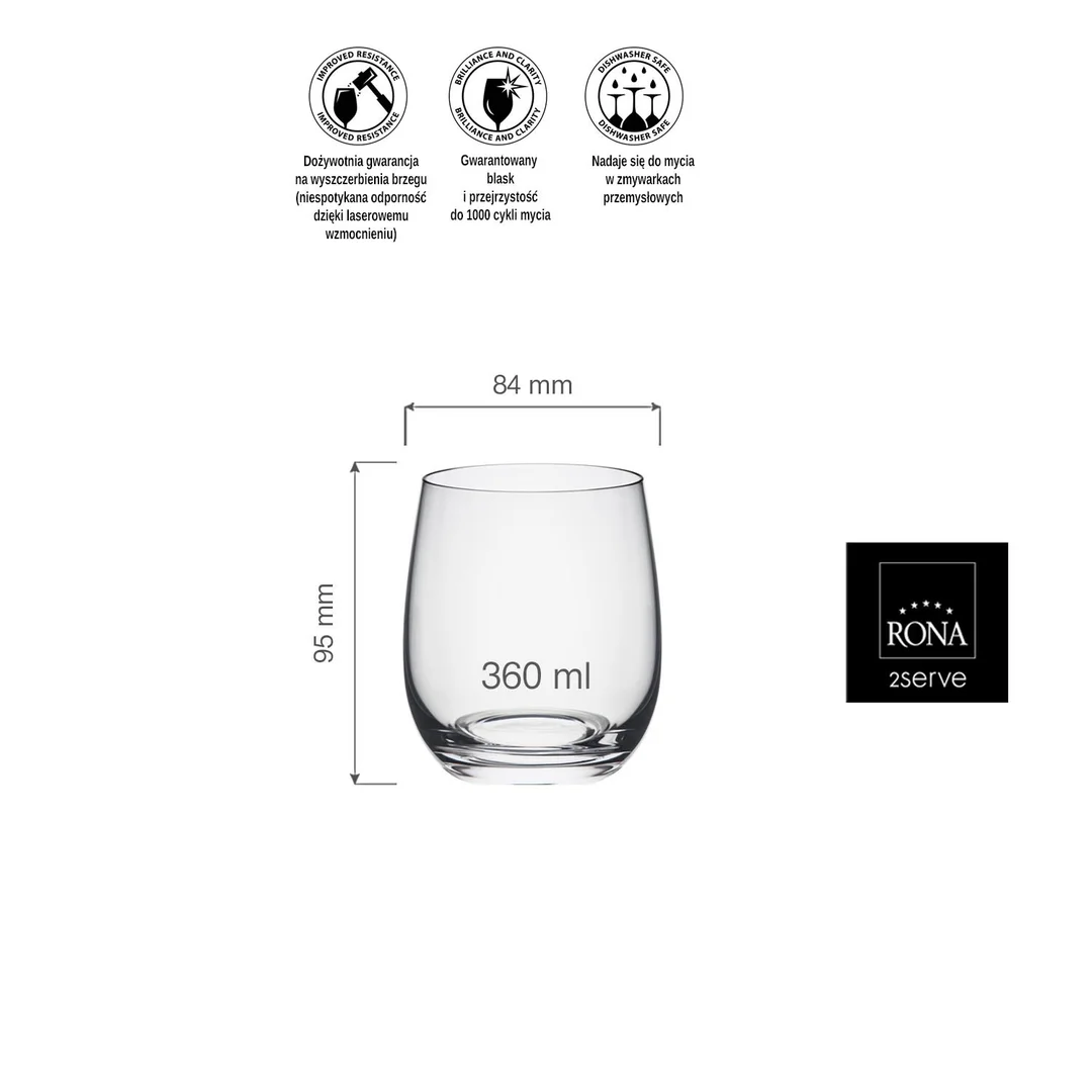 Szklanka do whisky Lunar 360 ml — zdjęcie 10