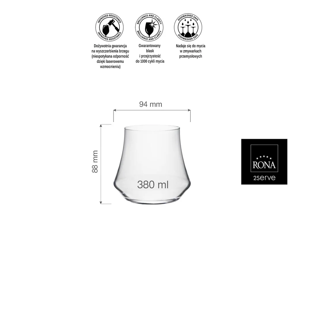 Szklanka niska Eclipse, 380ml — zdjęcie 3