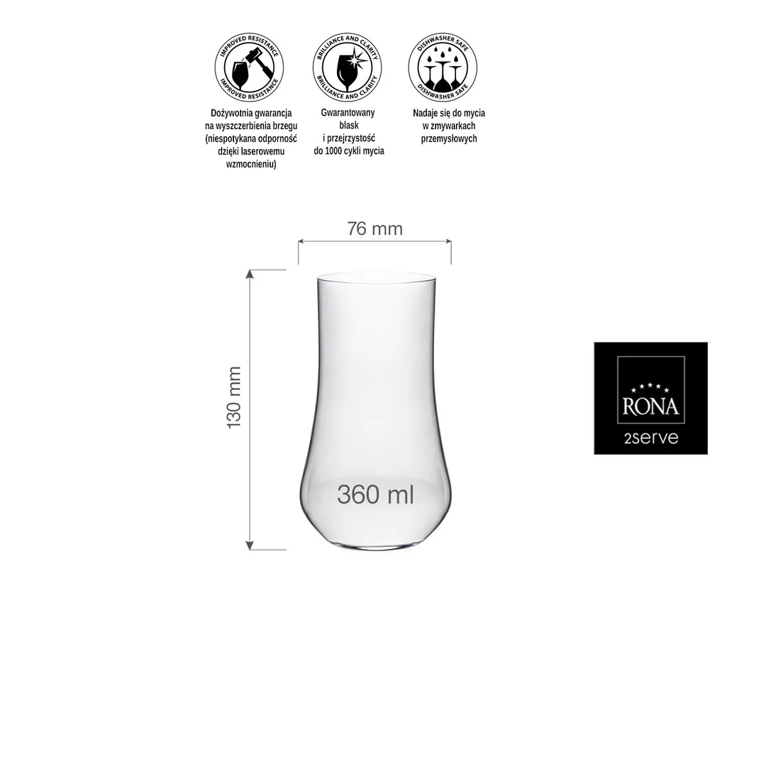 Szklanka wysoka Eclipse, 360ml — zdjęcie 3