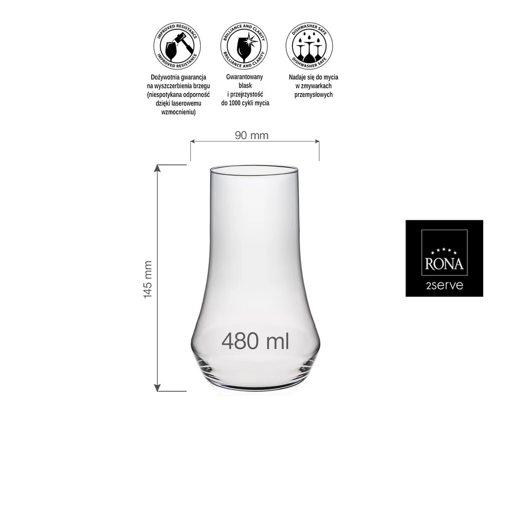 Szklanka wysoka Eclipse, 480ml — zdjęcie 3