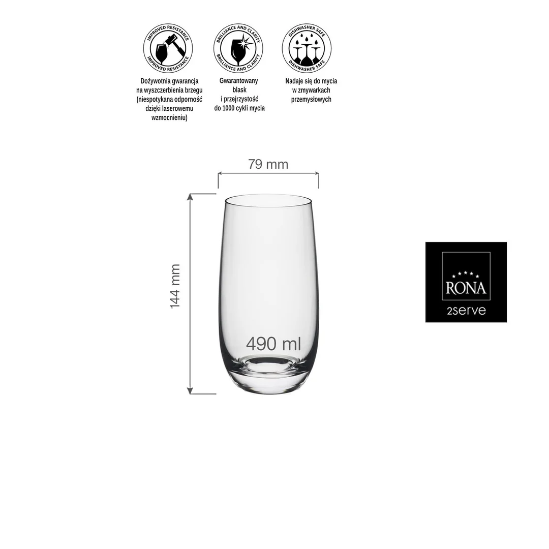 Szklanka wysoka Lunar, 490ml — zdjęcie 10