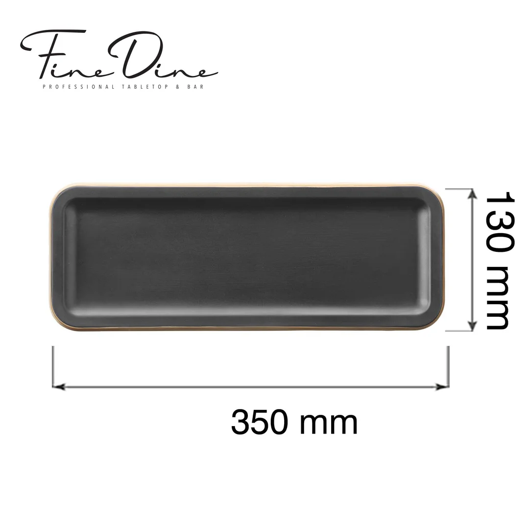 Taca serwingowa Panama Black, 350x130x(h)20mm — zdjęcie 2