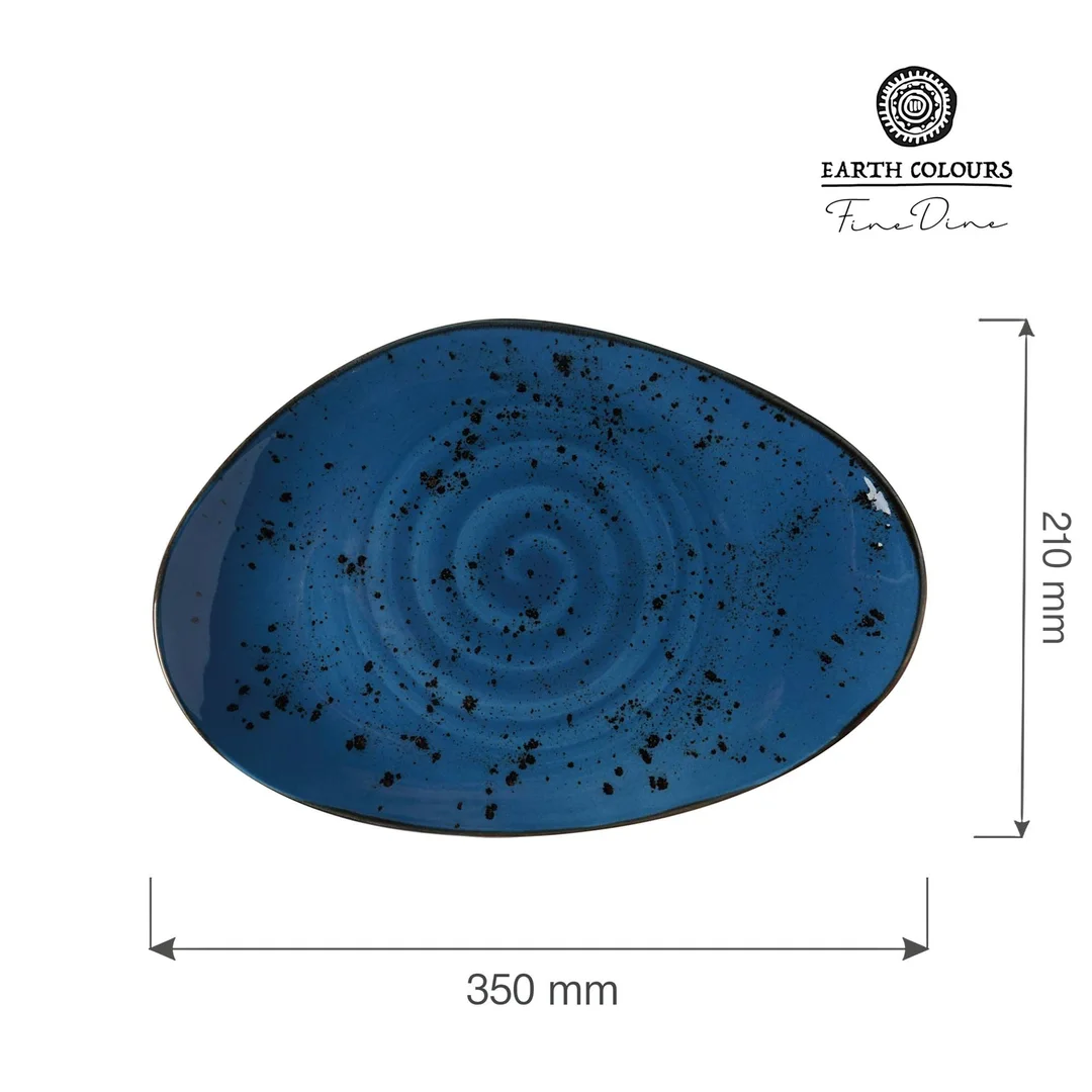 Talerz o organicznym kształcie Iris 350x210 mm — zdjęcie 5