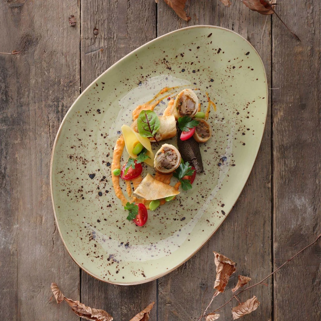 Talerz o organicznym kształcie Olive 350x210 mm — zdjęcie 4