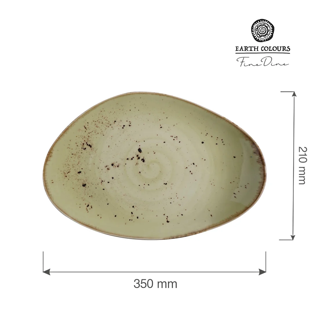 Talerz o organicznym kształcie Olive 350x210 mm — zdjęcie 8