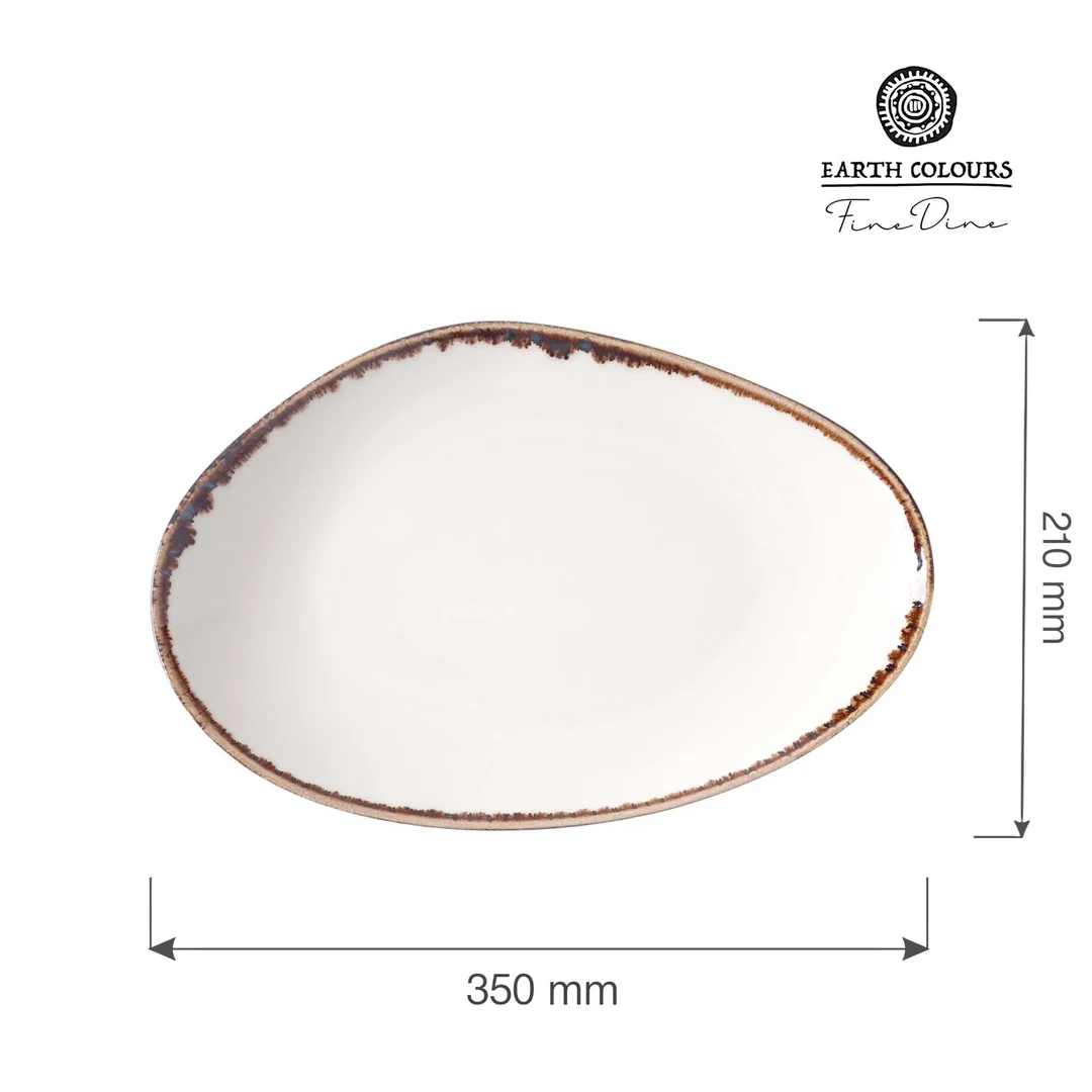Talerz o organicznym kształcie Vanilla 350x210 mm — zdjęcie 3