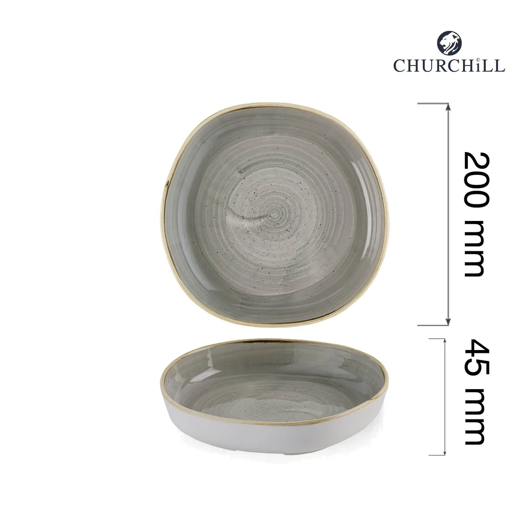 Talerz organiczny z wysokim rantem Stonecast Peppercorn Grey, 200mm — zdjęcie 2