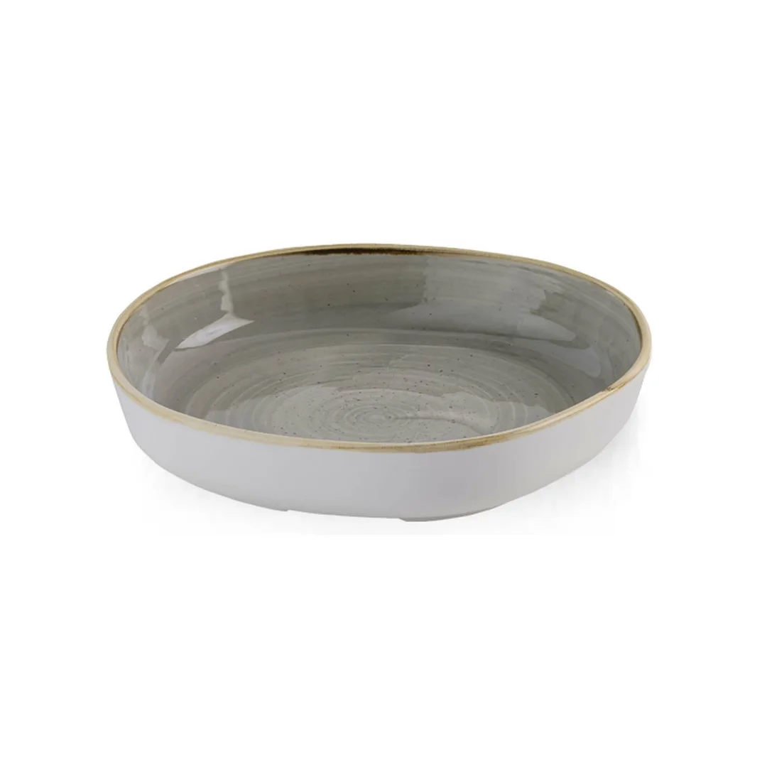 Talerz organiczny z wysokim rantem Stonecast Peppercorn Grey, 200mm — zdjęcie 8