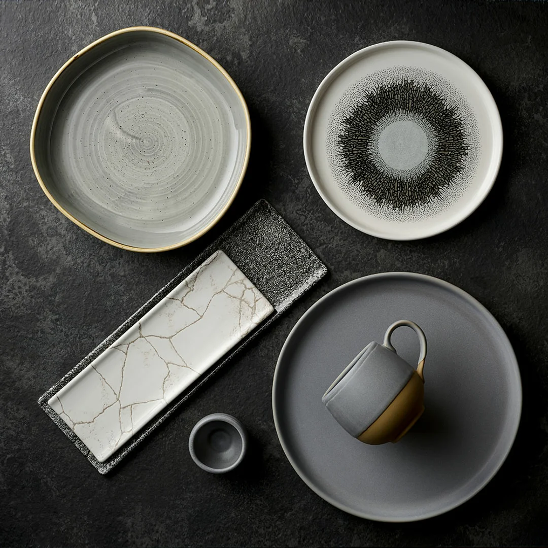 Talerz organiczny z wysokim rantem Stonecast Peppercorn Grey, 200mm — zdjęcie 9