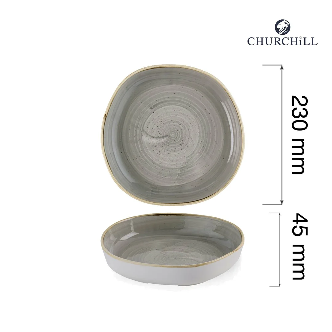 Talerz organiczny z wysokim rantem Stonecast Peppercorn Grey, 230mm — zdjęcie 2