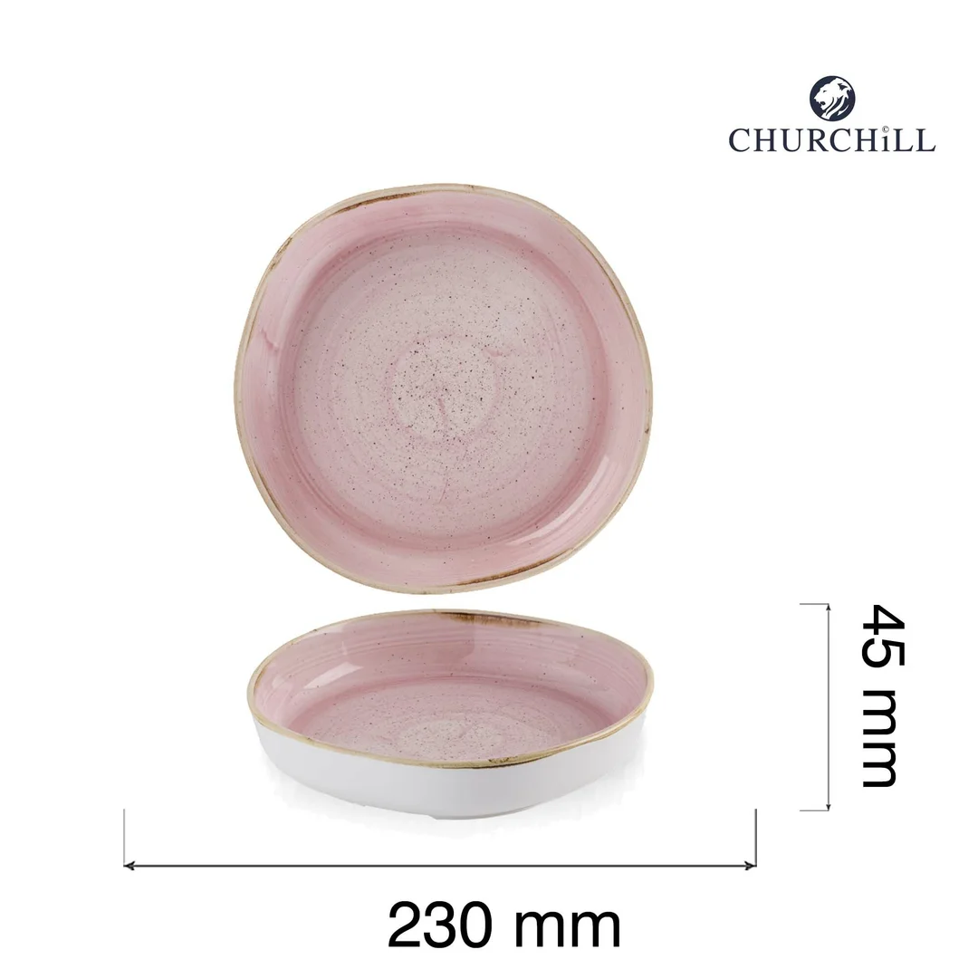 Talerz organiczny z wysokim rantem Stonecast Petal Pink, 230mm — zdjęcie 2