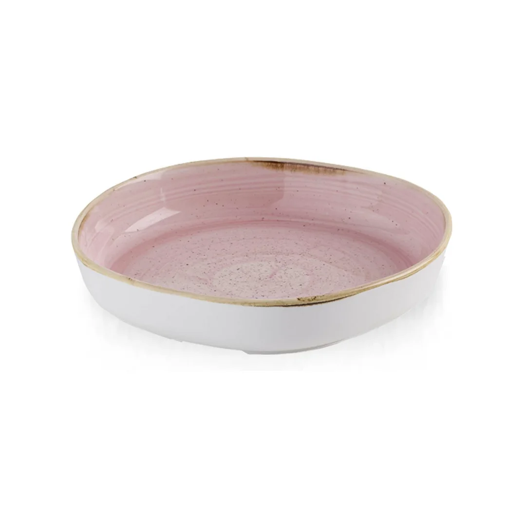 Talerz organiczny z wysokim rantem Stonecast Petal Pink, 230mm — zdjęcie 3
