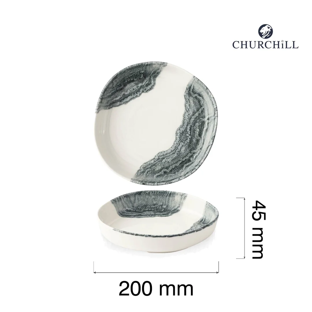Talerz organiczny z wysokim rantem Tide Black, 200mm — zdjęcie 2