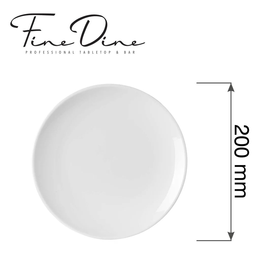Talerz płytki bez rantu Pure Bianco, 200mm — zdjęcie 2