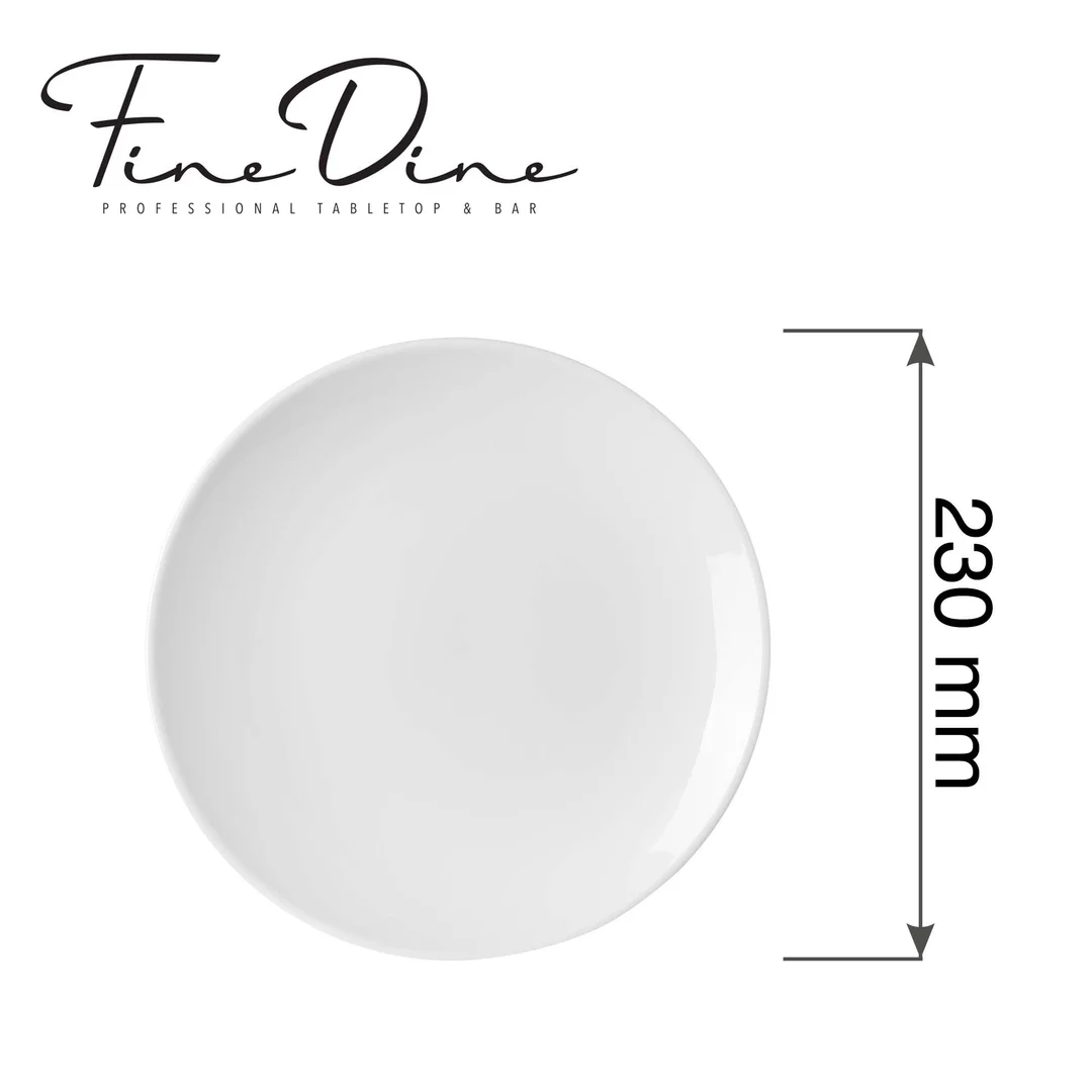 Talerz płytki bez rantu Pure Bianco, 230mm — zdjęcie 2