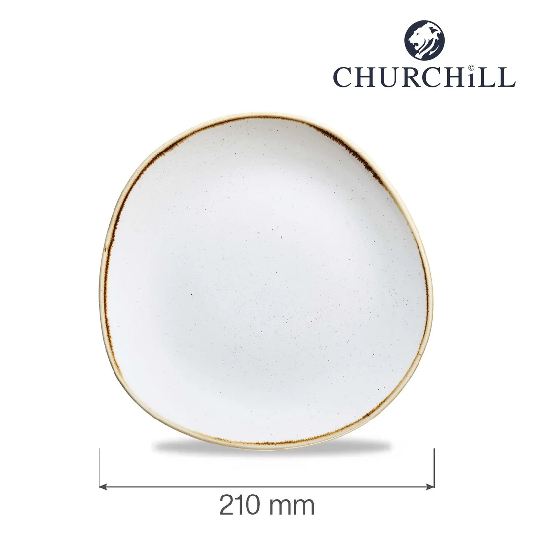 Talerz płytki o organicznym kształcie Stonecast Barley White 210 mm — zdjęcie 5