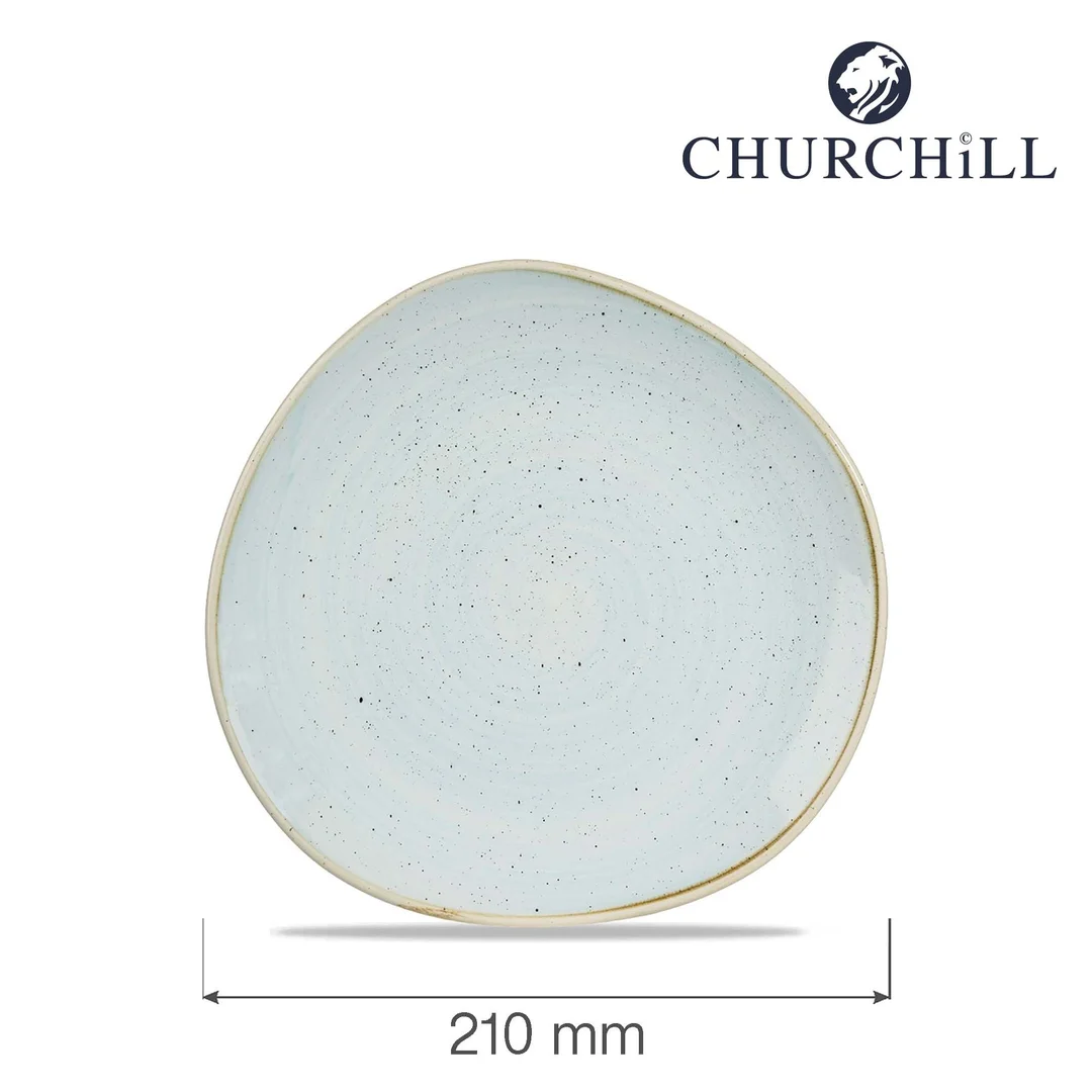 Talerz płytki o organicznym kształcie Stonecast Duck Egg Blu 210 mm — zdjęcie 4