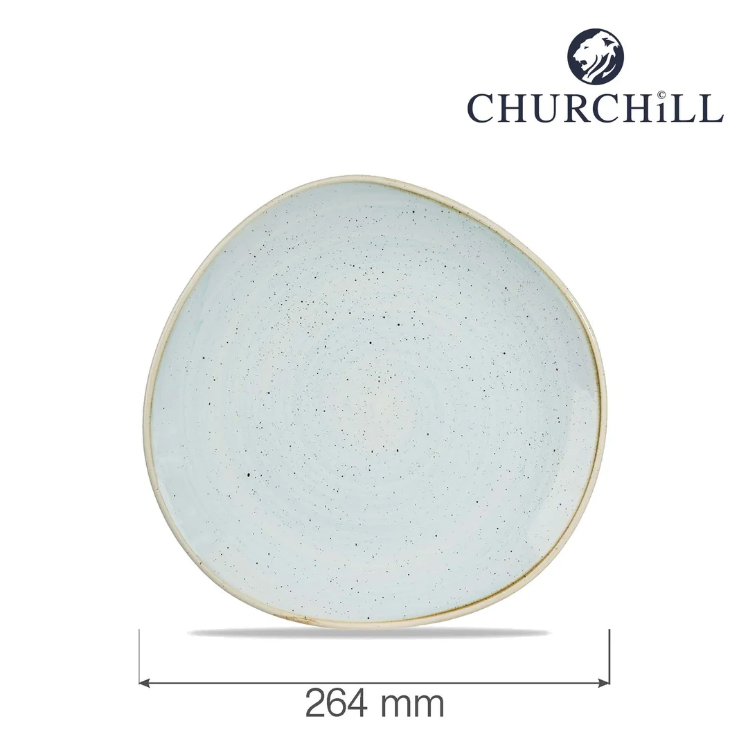 Talerz płytki o organicznym kształcie Stonecast Duck Egg Blu 264 mm — zdjęcie 4
