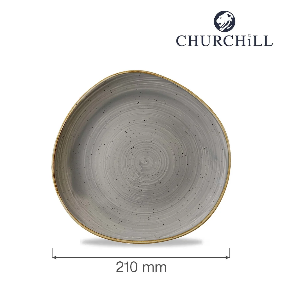 Talerz płytki o organicznym ksztalcie Stonecast Peppercorn Grey 210 mm — zdjęcie 5