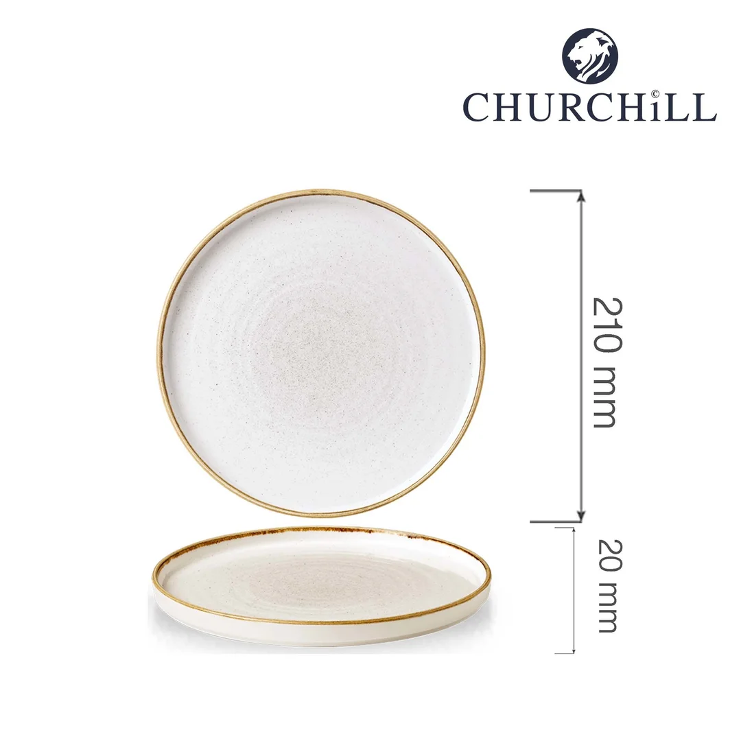 Talerz płytki z rantem Stonecast Barley White 210 mm — zdjęcie 6
