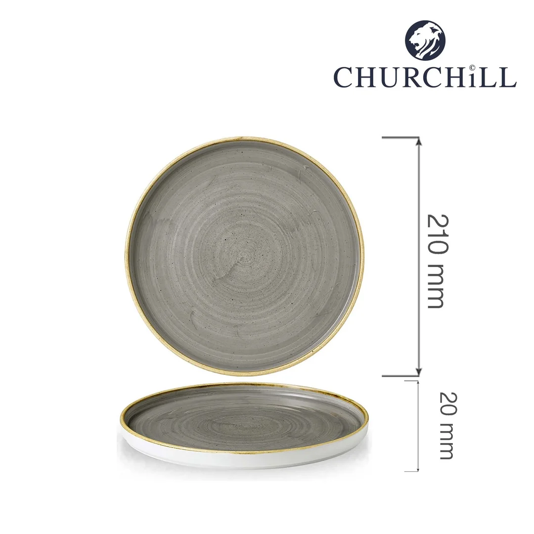 Talerz płytki z rantem Stonecast Peppercorn Grey 210 mm — zdjęcie 6