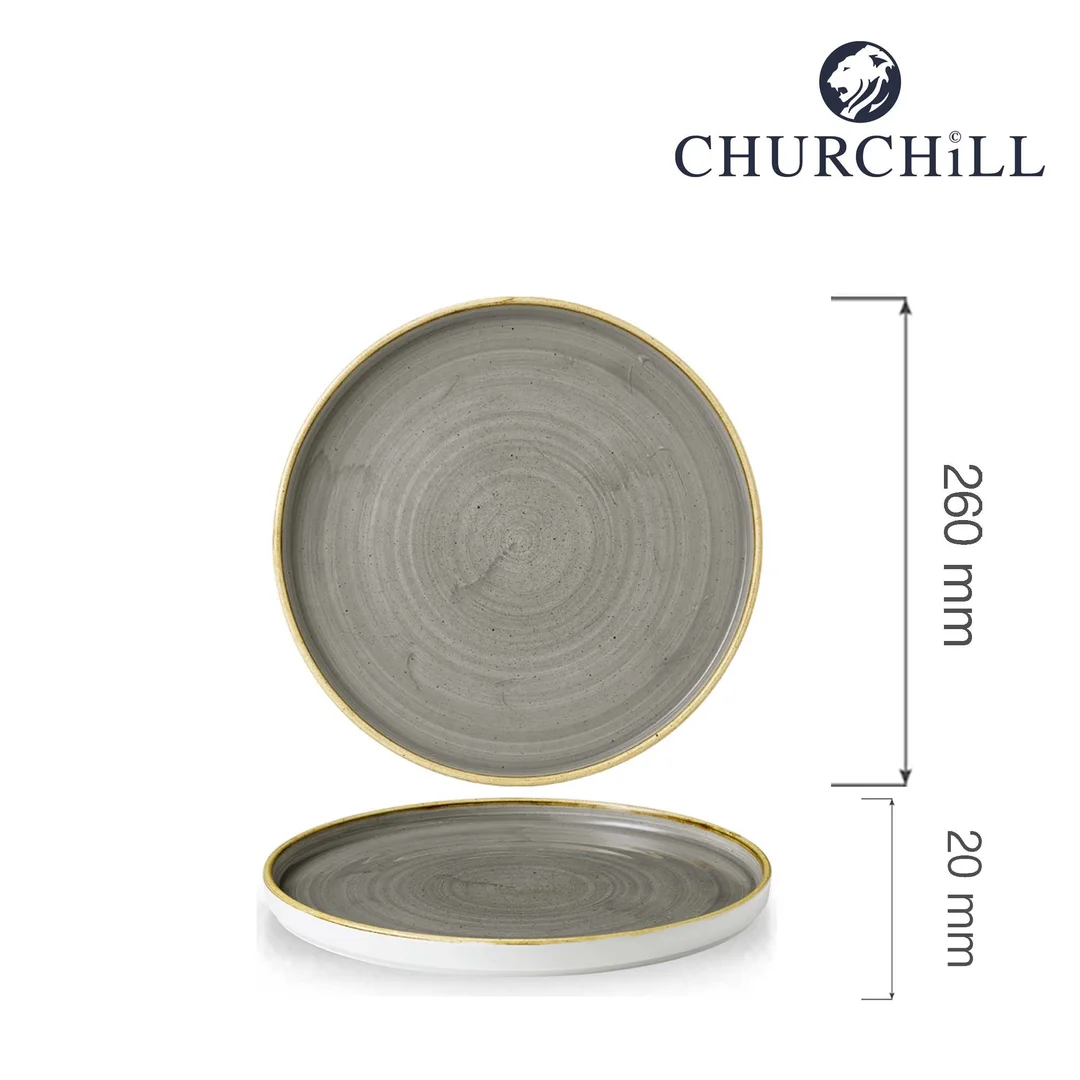 Talerz płytki z rantem Stonecast Peppercorn Grey 260 mm — zdjęcie 4