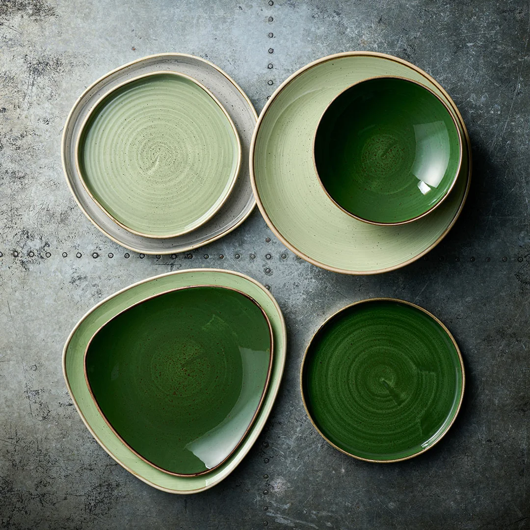 Talerz płytki z rantem Stonecast Sorrel Green, 210mm — zdjęcie 10