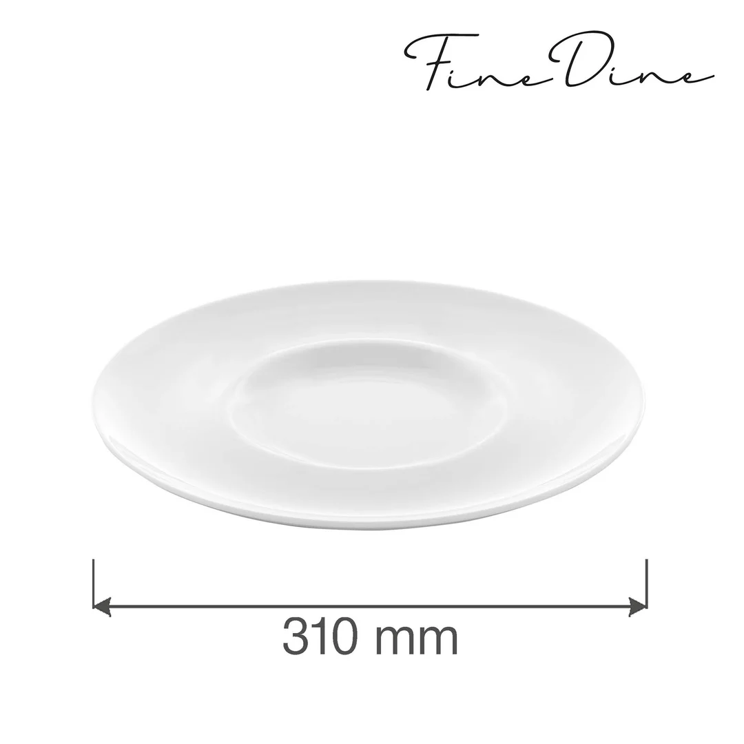 Talerz płytki z szerokim rantem Bianco 310 mm — zdjęcie 2