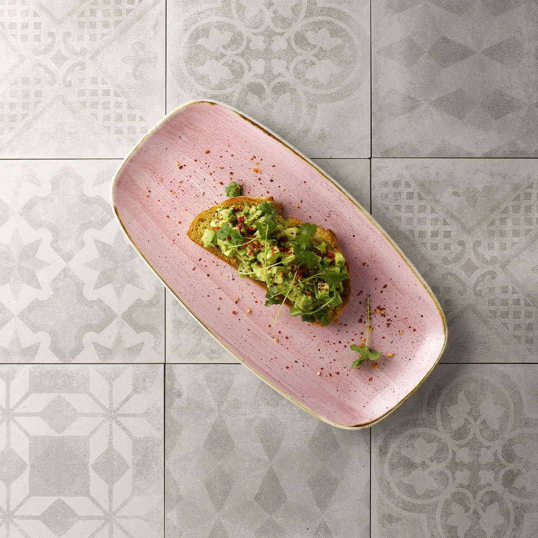 Talerz prostokątny Stonecast Petal Pink 298x153 mm — zdjęcie 6