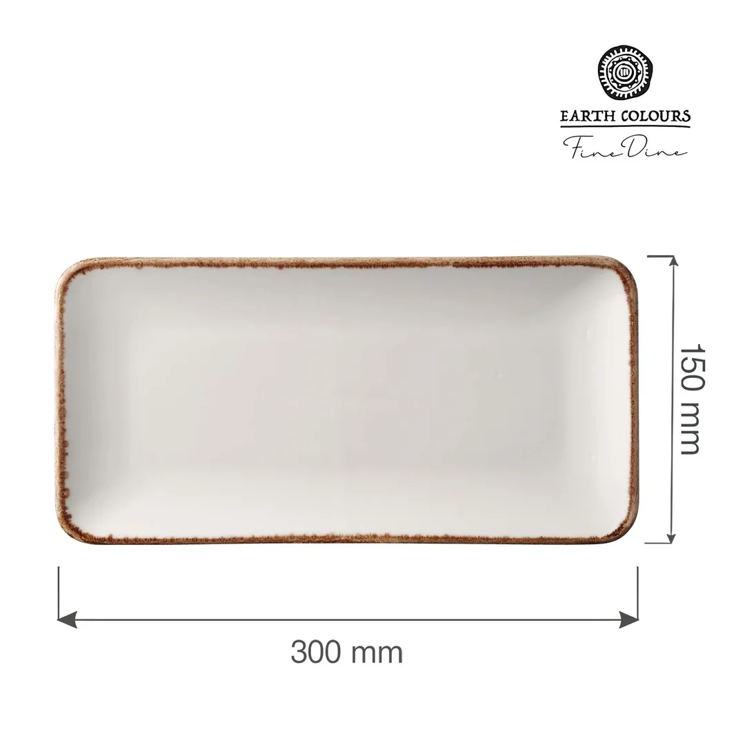 Talerz prostokątny Vanilla, 300x150 mm — zdjęcie 3