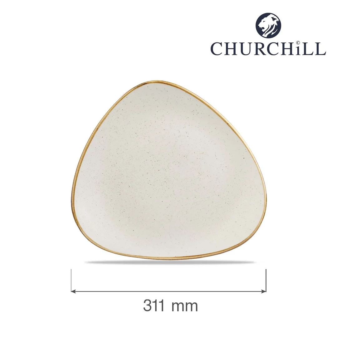 Talerz trójkątny Stonecast Barley White 311 mm — zdjęcie 4