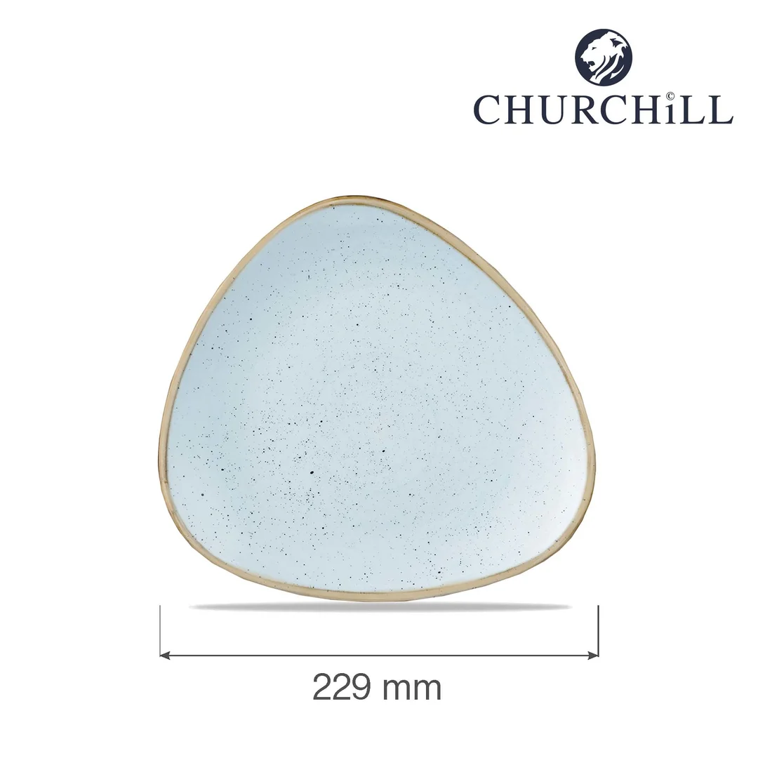 Talerz trójkątny Stonecast Duck Egg Blue 229 mm — zdjęcie 3