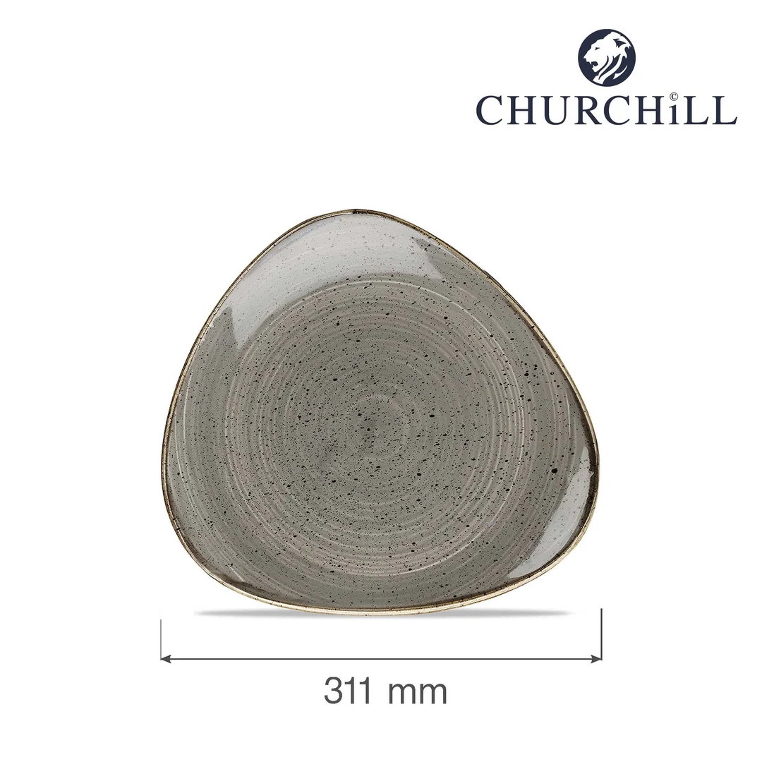 Talerz trójkątny Stonecast Peppercorn Grey 311 mm — zdjęcie 4