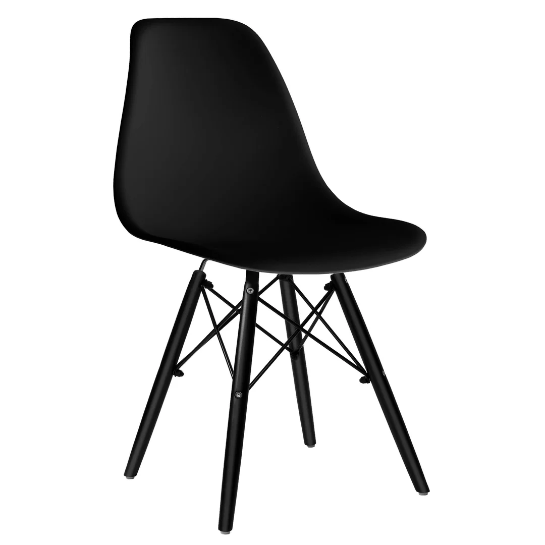 Krzesło plastikowe Milano Black DSW czarne