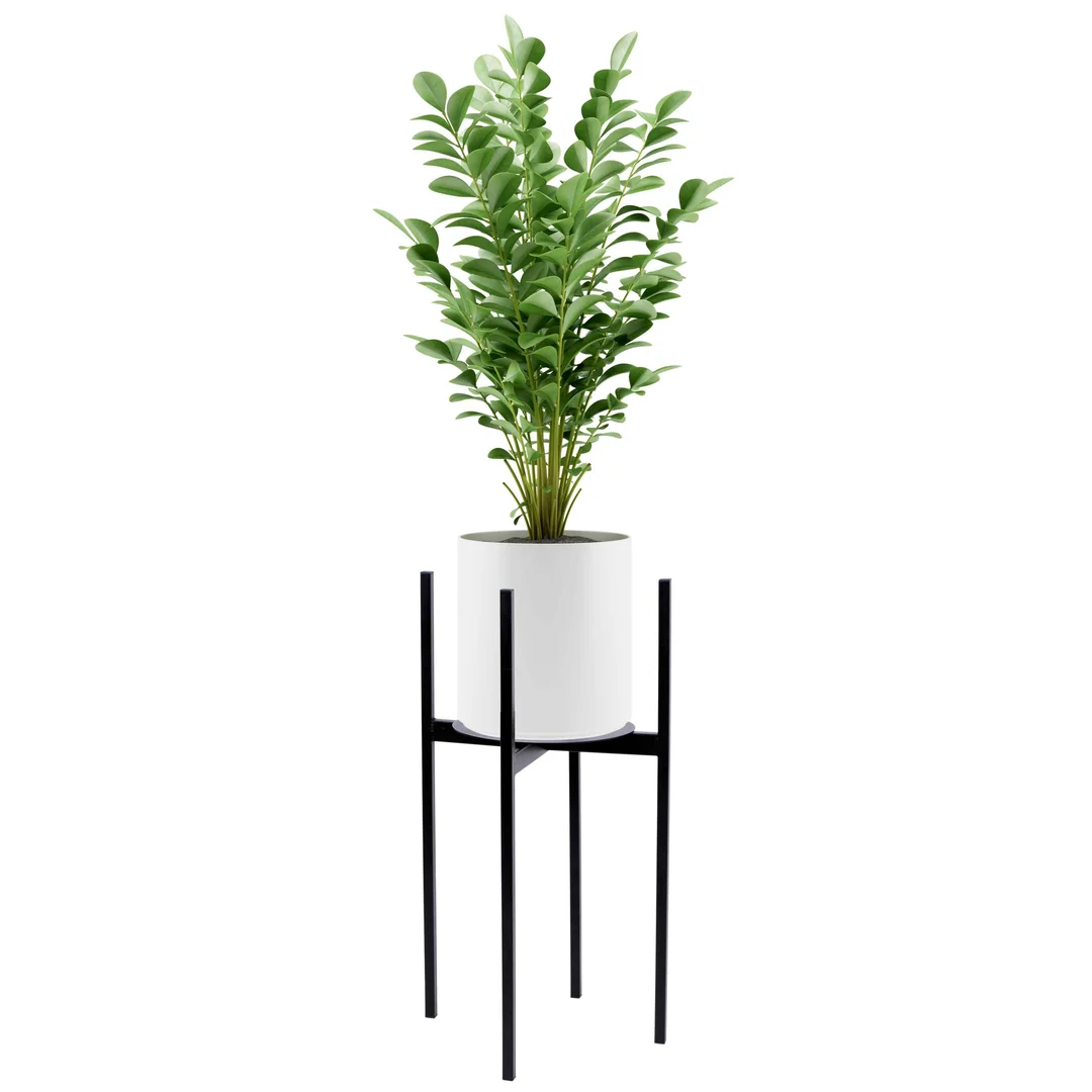 Kwietnik stojący loftowy Torre 70 cm czarny