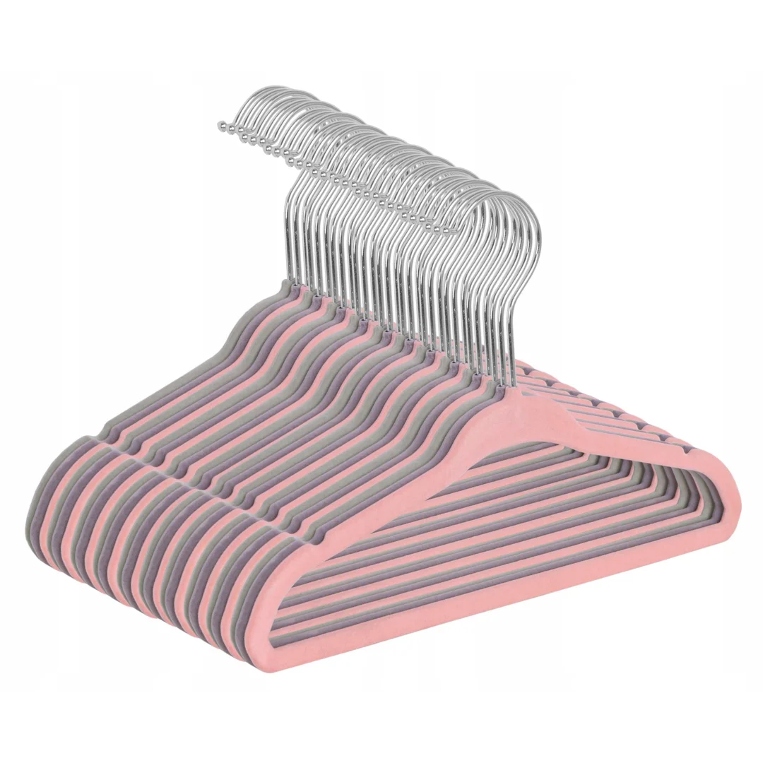 Wieszak welurowy Mini Girl komplet 30 sztuk