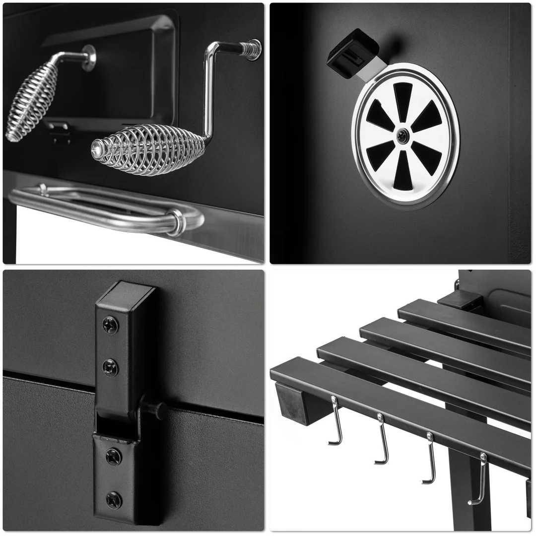 Grill ogrodowy węglowy VULCAN z żeliwnym rusztem — zdjęcie 11