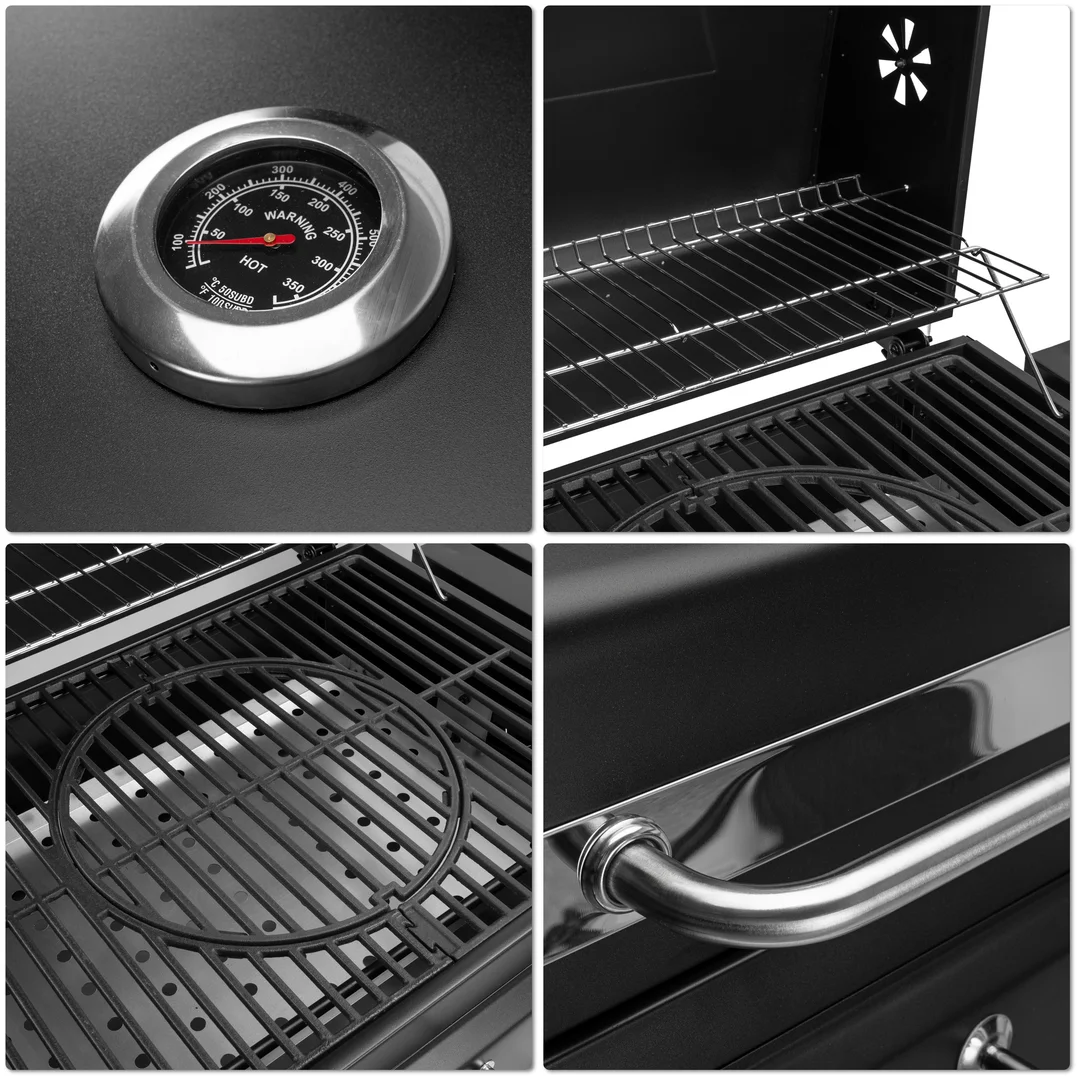 Grill ogrodowy węglowy VULCAN z żeliwnym rusztem — zdjęcie 9