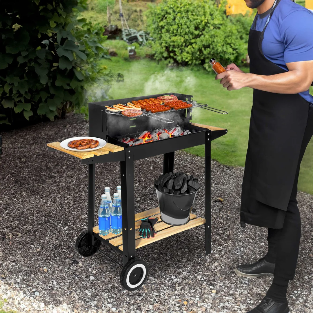 Grill węglowy ogrodowy PARIL na kółkach — zdjęcie 2