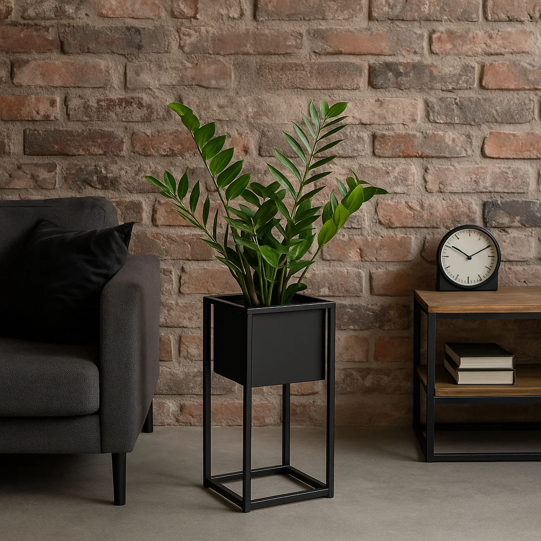 Kwietnik Concove loft 40 cm czarny — zdjęcie 2