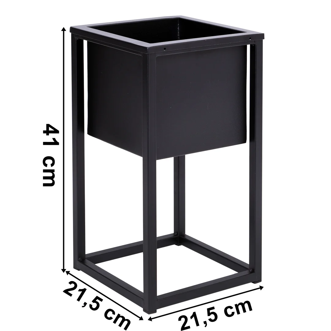 Kwietnik Concove loft 40 cm czarny — zdjęcie 4